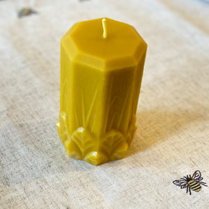 Garden leaves beeswax candle by Sunny Acres Farm