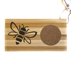Bee Coaster Board by Wood Eye Creations